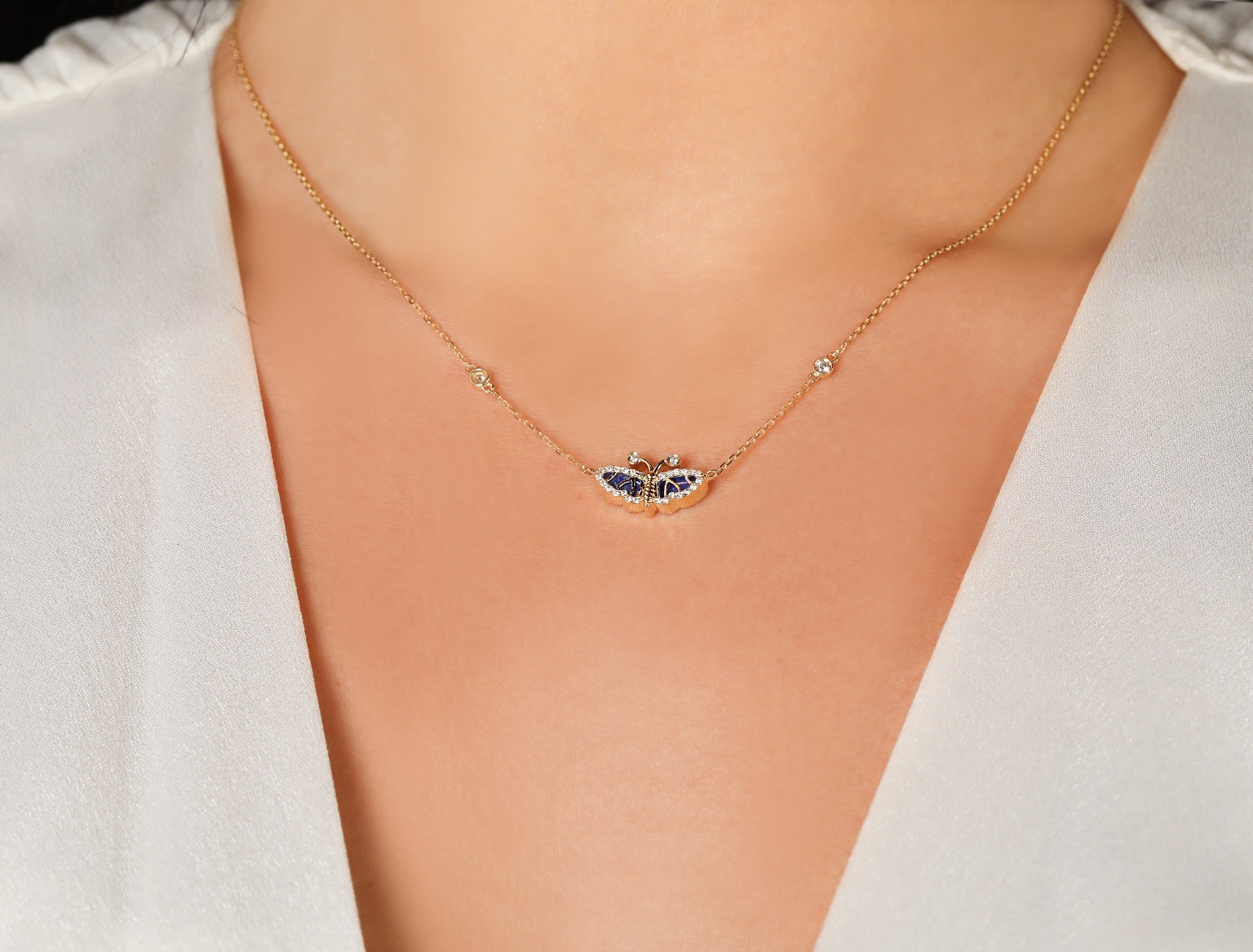 Celastrina Lapis Necklace